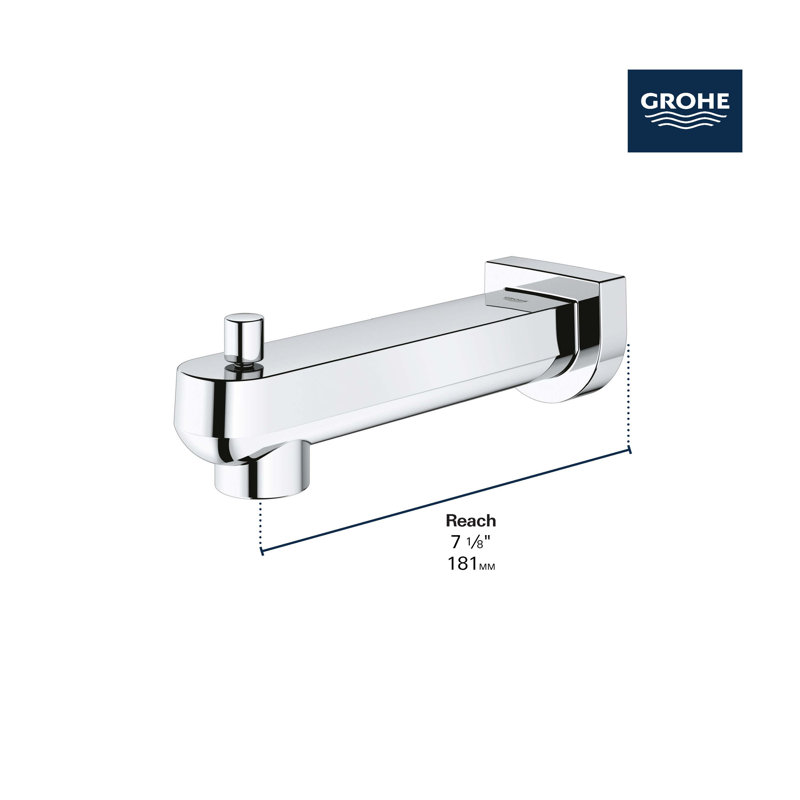 Garniture de bec de baignoire murale avec inverseur Plus, Chrome ciel étoilé