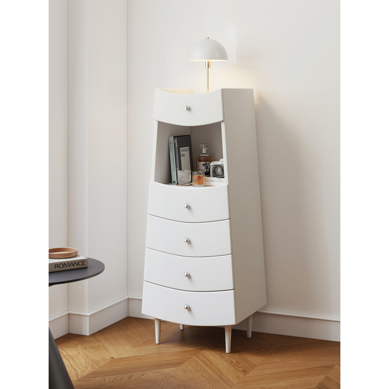 Commode courbée moderne, rangement multi-tiroirs