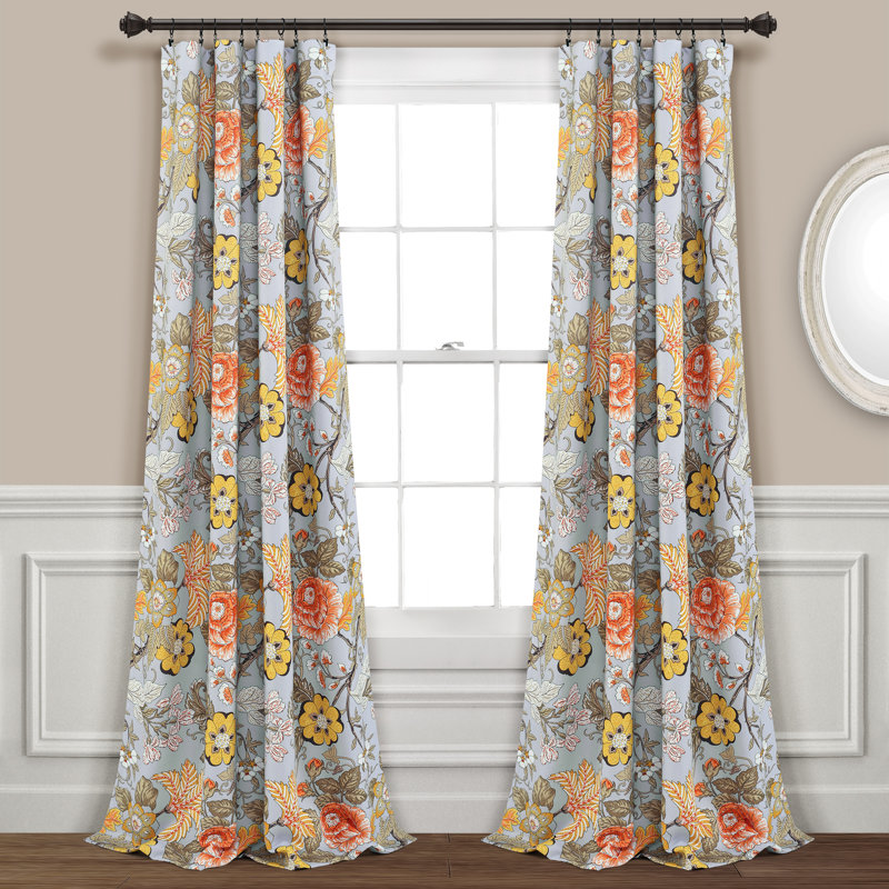 Room Darkening Curtain Pair, 52" W x 84" L, Light Gray