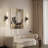Fabrianna Brass Wall Sconce Light, 22.8'' Gold Sconces Wall Decor with Clear Glass Shade-371365625