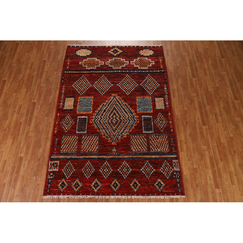Tapis tribal en laine fait à la main 7 x 10
