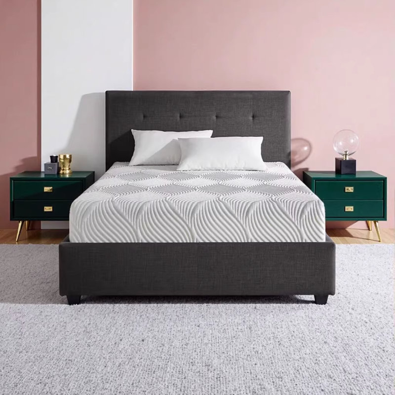 10-inch Twin Size Gel-Infused Memory Foam Mattress, Firm Support, Breathable Tencel Fabric, CertiPUR-US Certified, White, Mattress in a Box