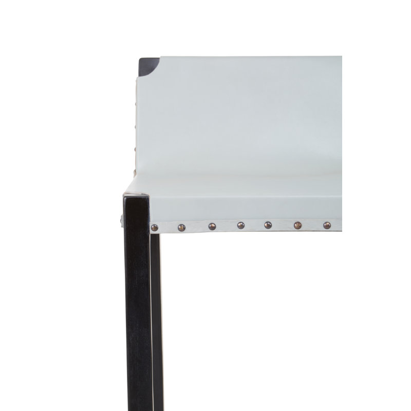 Natalie Solid Wood Counter Stool, White
