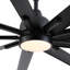 Très grand ventilateur de plafond noir 84 po avec télécommande