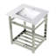 Lavabo de salle de bain console en céramique avec trop-plein-49610619-49617813