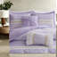 Ensemble de literie très grand / très grand de style campagnard, microfibre en seersucker multicolore avec coussins décoratifs