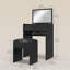 Ensemble de coiffeuse avec tabouret miroir