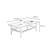 Simple square solid wood tea table living room