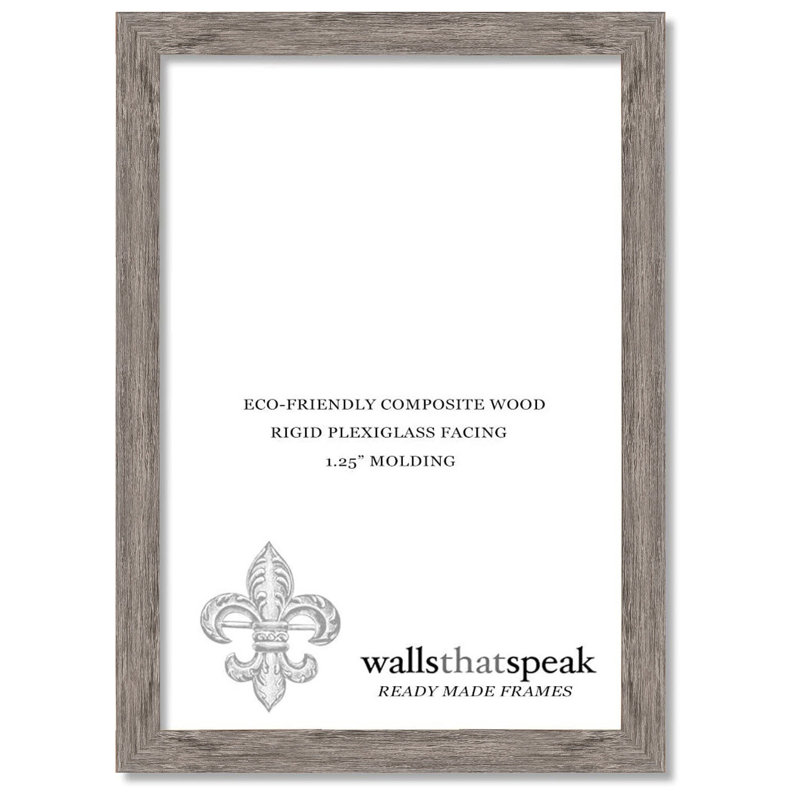 Rustic Picture Frame, 8" x 10", Grey