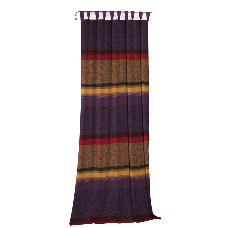 Lott Room Darkening Curtain Single Panel, Red/Purple, 132cm Width x 255cm Drop