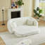 Canapé inclinable convertible incurvé de 87 po, canapé-lit 2 en 1 pliable avec base escamotable, siège profond et deux coussins, revêtement en chenille, aucun assemblage requis-327299290