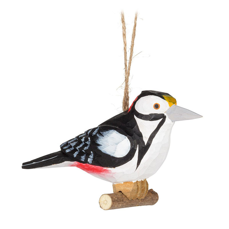 4'' Wood Animals Shatterproof Hanging Figurine Ornament