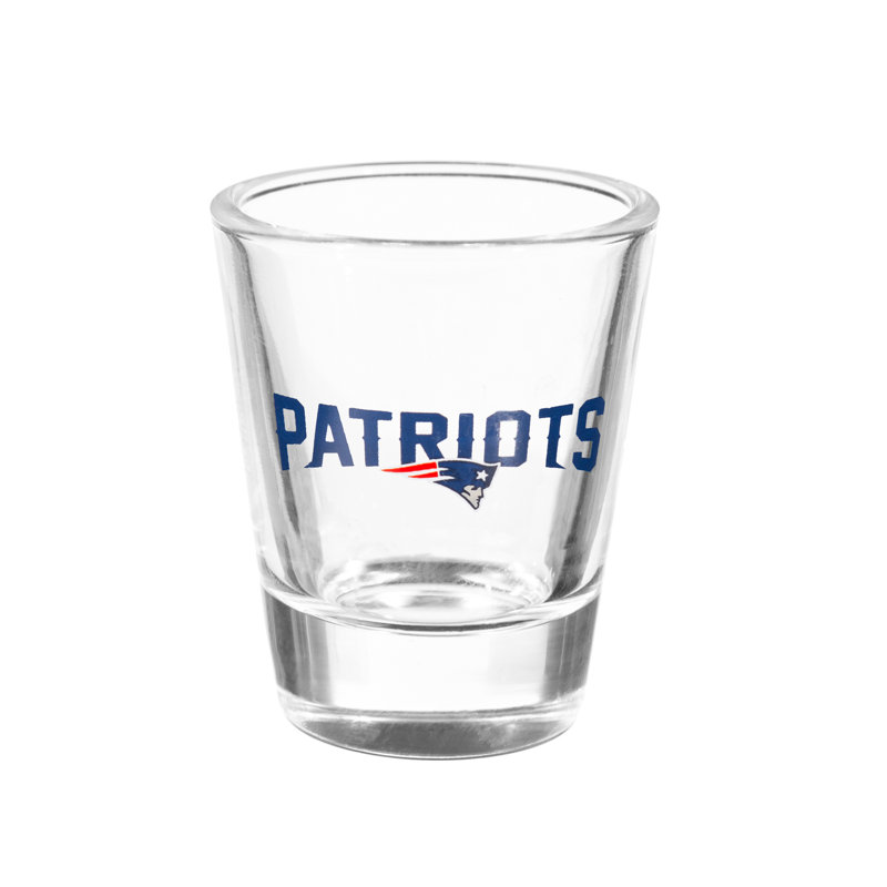 4 pièces en céramique et verre 2 oz Ensemble de tasses, Patriots de la Nouvelle-Angleterre