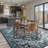 6'X9' Washable Area Rug with Non-Slip Rubber Backing Blue-118105523-122568110