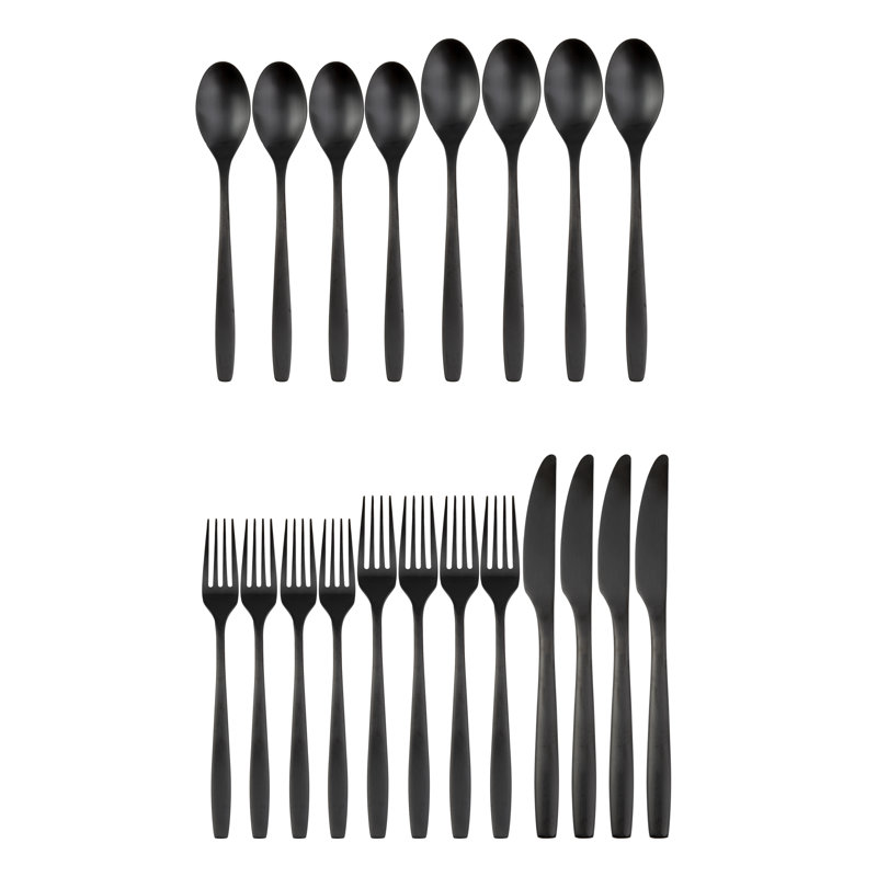 Ensemble de couverts 20 pièces Cambridge Silversmiths Averie, service pour 4, Noir satiné