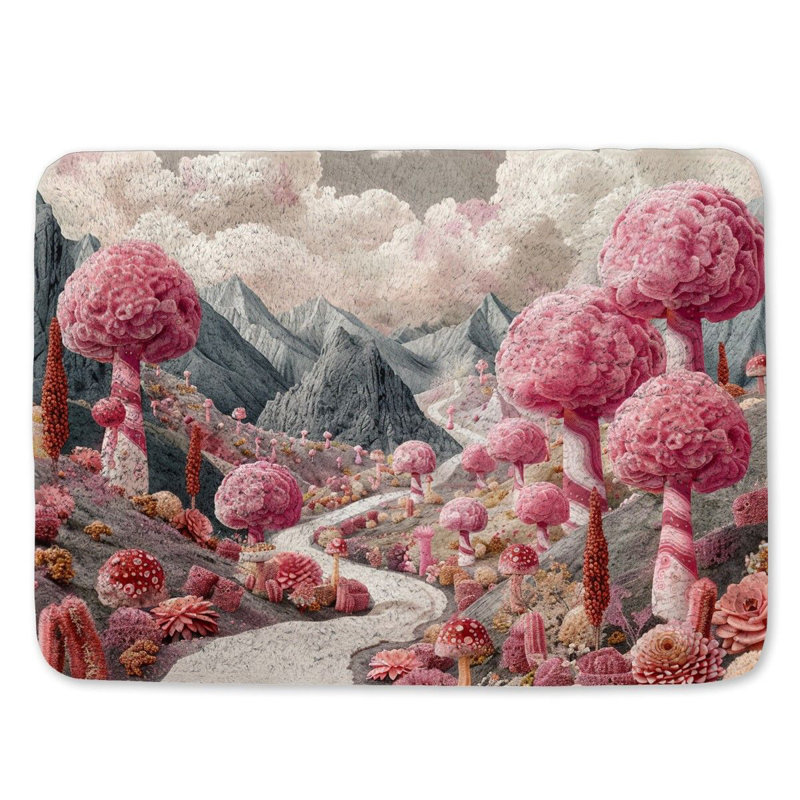 Lesile Microfiber / Microsuede Non-Slip Bath Mat, 21"W x 34"L