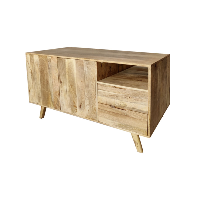 Crowell 120 Cm Wide 2 Drawer Mango Wood Sideboard, Natural