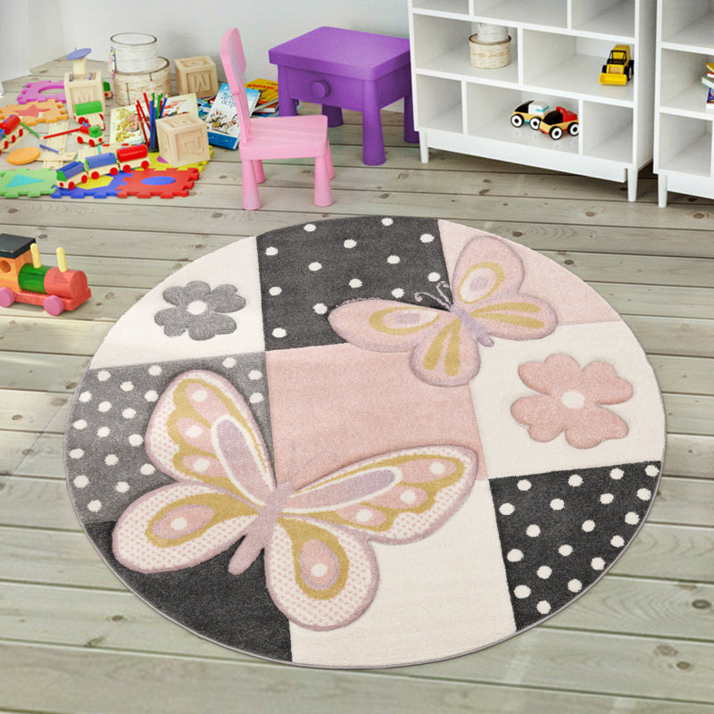 Tapis tissé à la machine Caban, Rond 3 pi 11 po