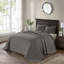 Ensemble de couvre-lit réversible gris foncé-122455222-122455221