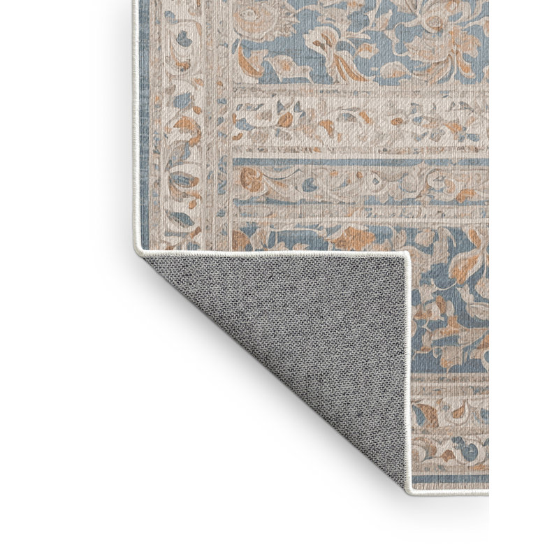 Machine Washable Beige Area Rug, Square 7'