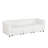 White Microfiber 3-Piece Living Room Sofa Set