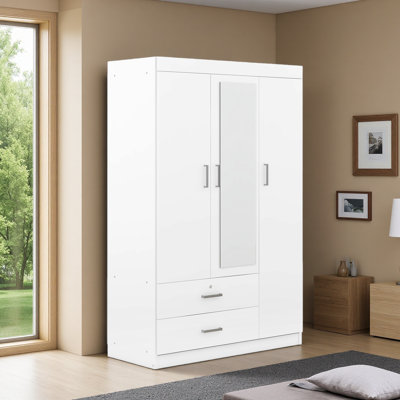 Armoire à miroir 3 portes avec tablettes