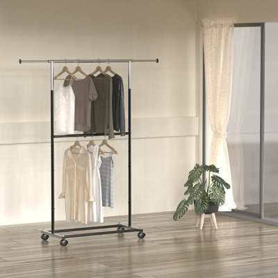 Portant à vêtements réglable en acier