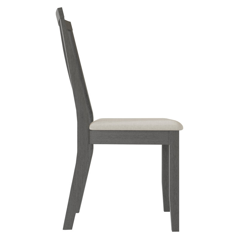 Ocossio Linen Upholstered Side Chair, Gray