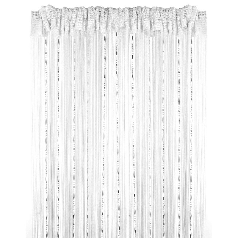 Dharshini Semi Sheer French Door Curtain Single Panel, White