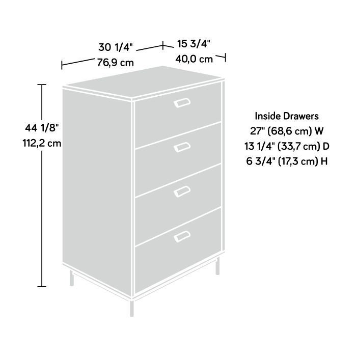 Commode 4 tiroirs Anda Norr