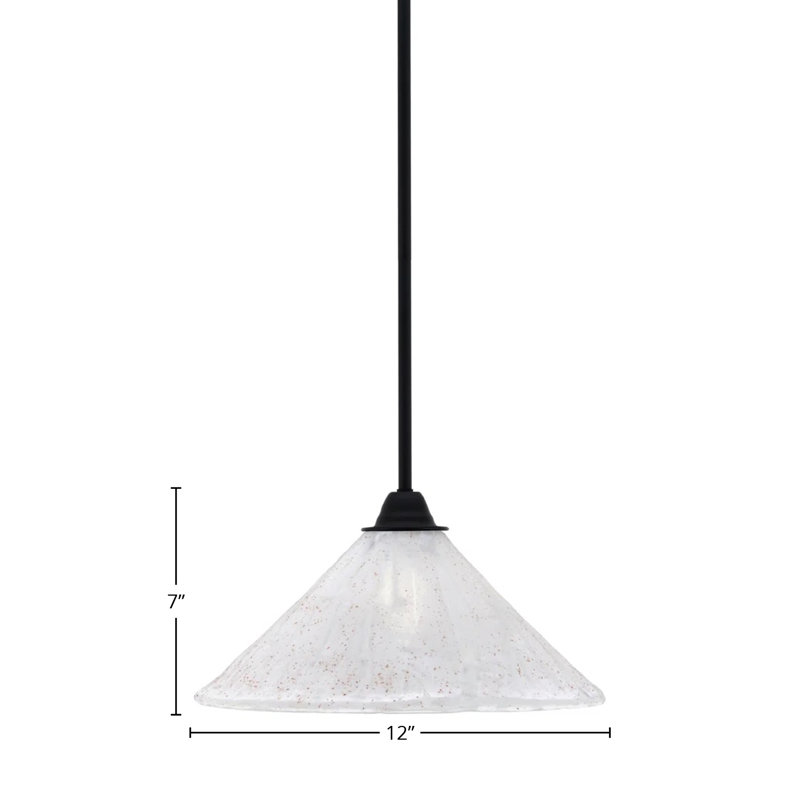Luminaire suspendu Paramount, Blanc, crème, H 7 po x l 12 po