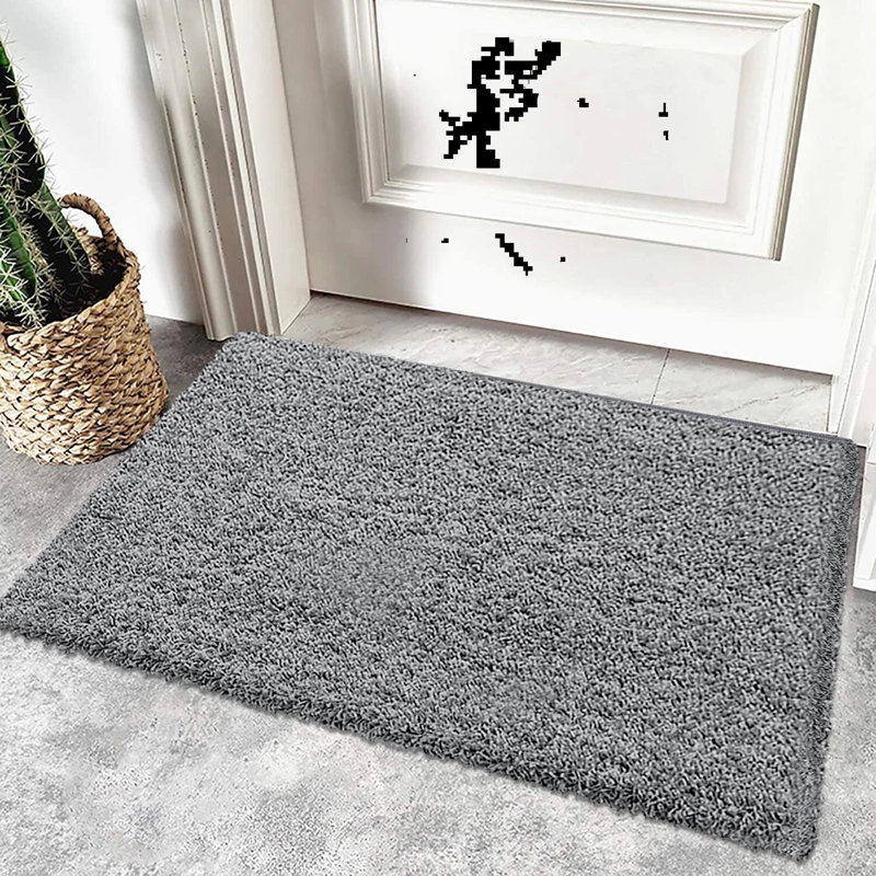 Solid Colour Shag Area Rug, Rectangle 60 x 110 cm