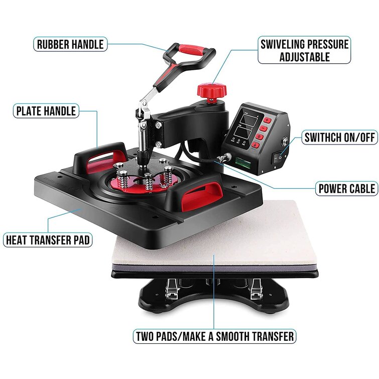 Himimi 8 in 1 Professional Heat Press Machine - Wayfair Canada