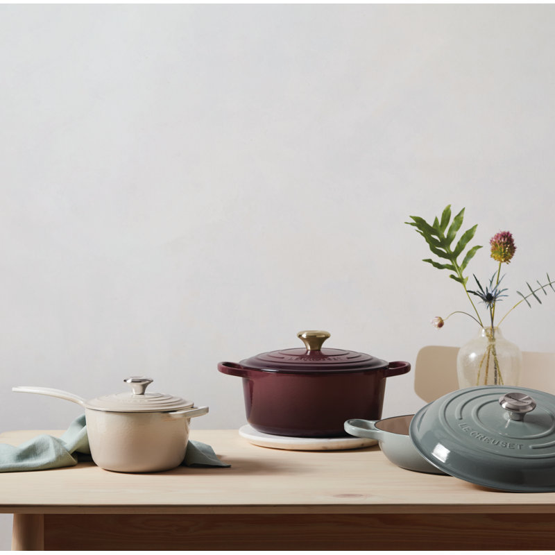 Le Creuset Enameled Cast Iron Saucepan with Lid, Sea Salt, 2.25 qt.