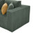 Full Compressed Corduroy Upholstered Sectional With 2 Moveable Ottoman - No Assembly Needed