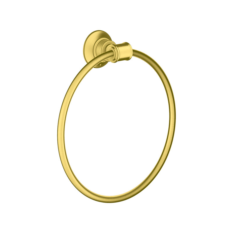 AXOR Montreux Wall Mounted Towel Ring, Brushed Gold Optic