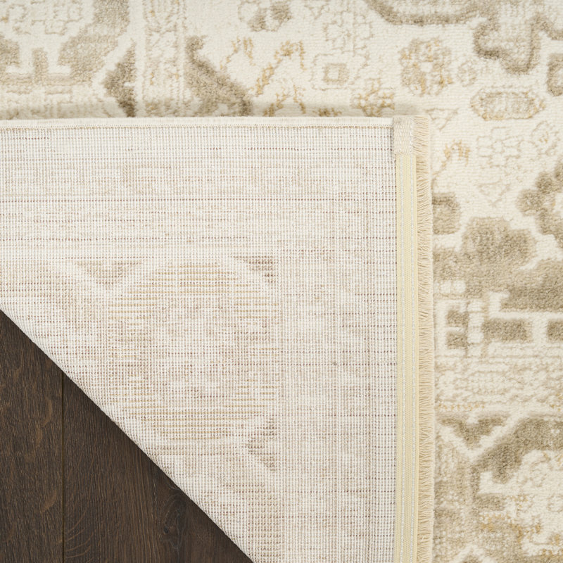 Nourison Pardis 7'10" x 9'10" Ivory Beige Vintage Indoor Rug, Rectangle 7'10" x 9'10"