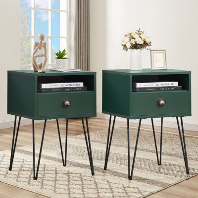 Adra 15.7'' W Metal Nightstand