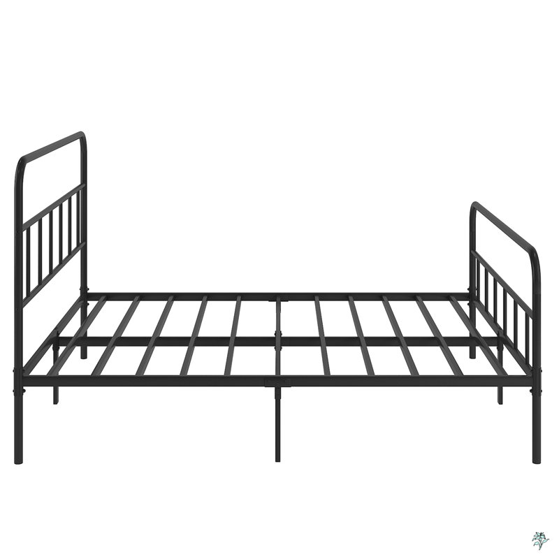 Queen Bed Frame With Headboard And Footboard, Metal Platform Bed Frame, All Metal Slats Support, Under Bed Storage, No Box Spring Needed, Easy Assembly