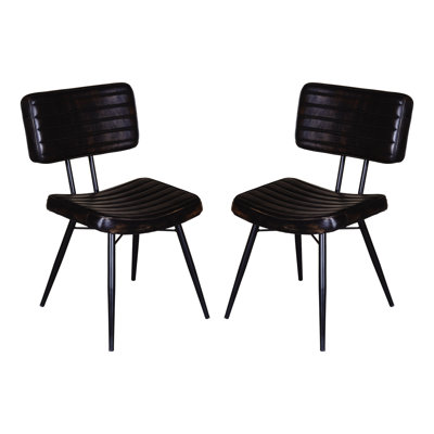 Chaise d'appoint rembourrée en cuir Kendallyn