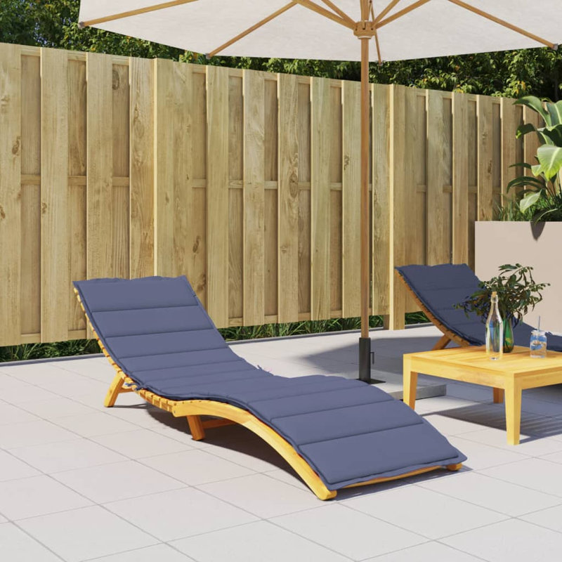 Outdoor Seat / Back Cushion, 1.6" H x 78.7" L x 23.6" W, Blue/White Striped