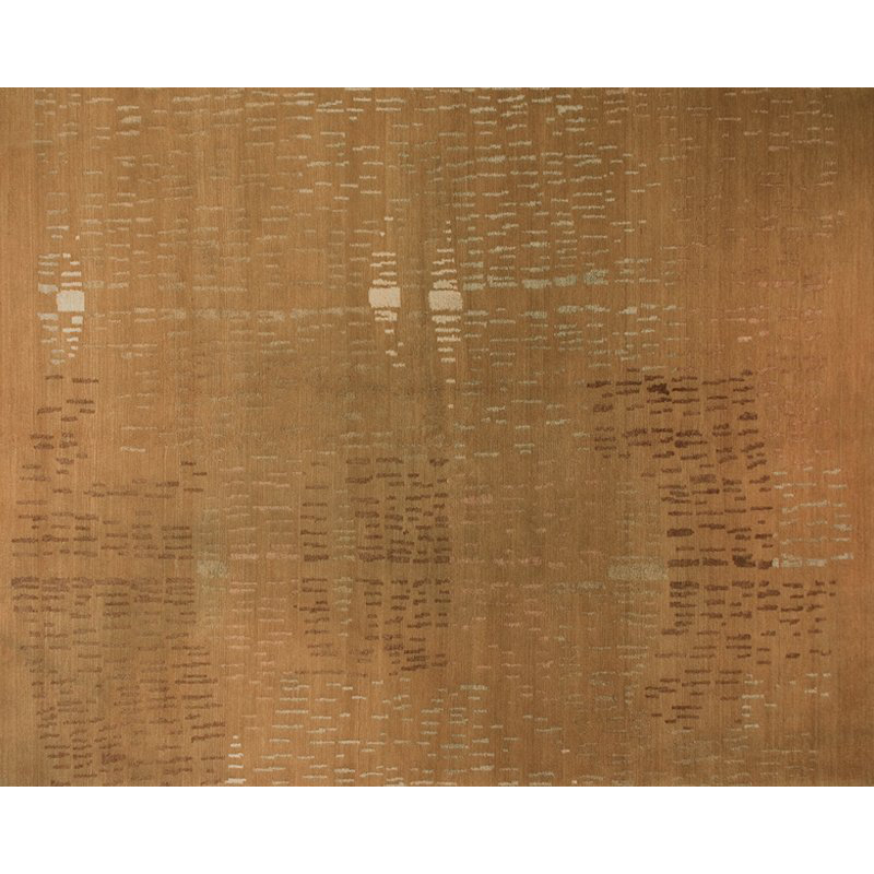 Prati Abstract Area Rug in Brown/Gold, Rectangle 10' x 14'