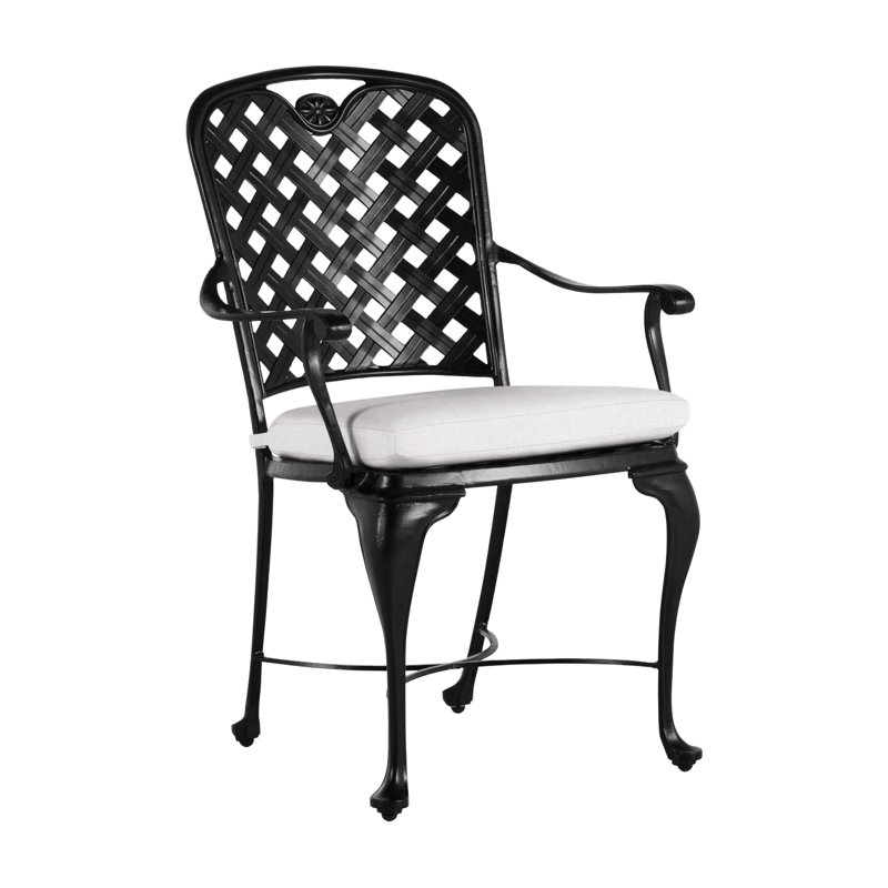 Provance Patio Dining Armchair with Cushion, Ancient Earth, No Welt, Indigo