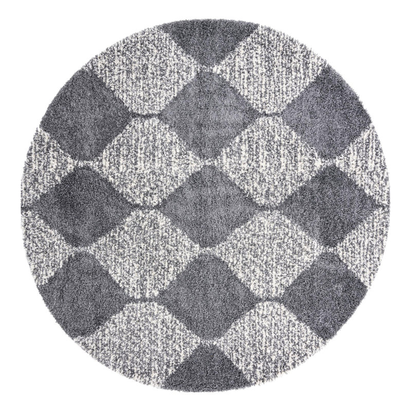 Serenity Shag Geometric Indoor Rug, Round 10'
