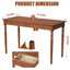 Bureau 100% bois massif avec tiroirs - bureaux modernes Mid-Century de 47,2 po x 21,7 po, bureau d'écriture rétro avec tiroirs, table de travail simple, bureaux d'ordinateur de bureau personnel pour n'importe quelle pièce - couleur noyer