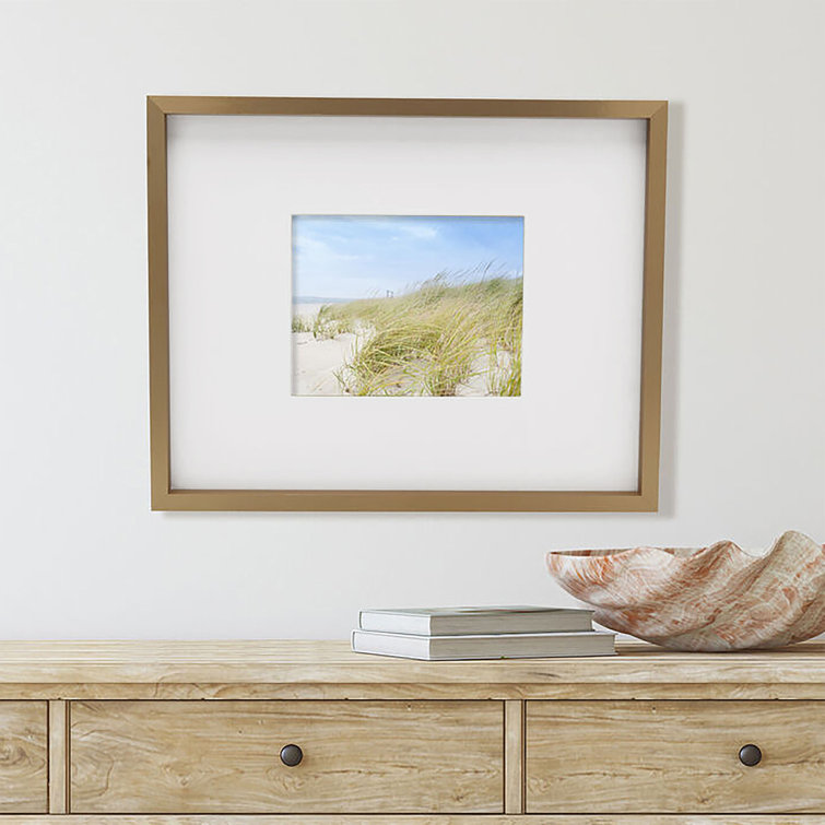 MATTE-WHITE GALLERY-CANVAS DEPTH matted wood frame 8x10/5x7 by