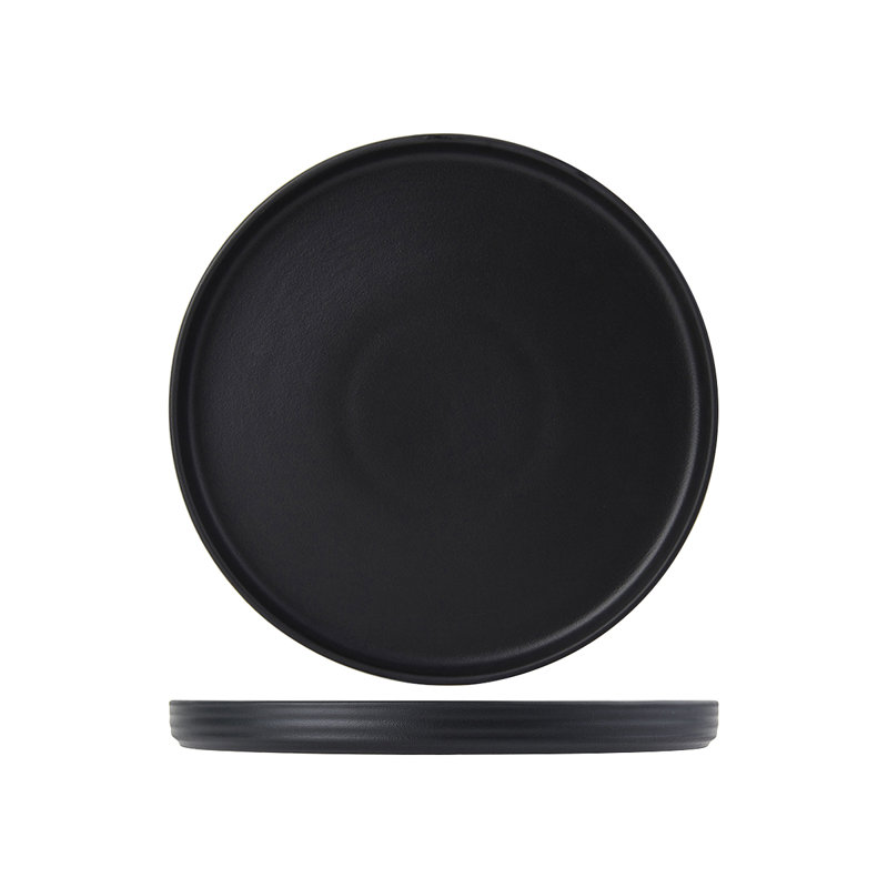 Zion 10-3/4-Inch x 7/8-Inch Plate Straight Side, Black