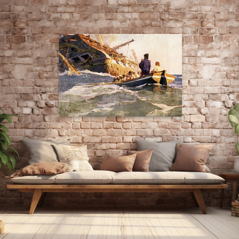 «1800S War of 1812 capitulation de Hms Guerriere» par Uss Constitution le 9 août 1812, art mural rétro classique rétro