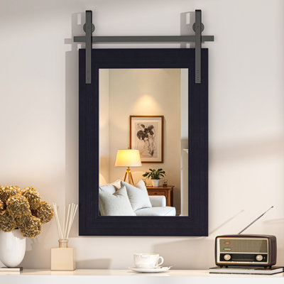 Miroir décoratif moderne en bois massif de style campagnard rustique