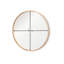 Luvine Solid Wood Round Mirror-846313782